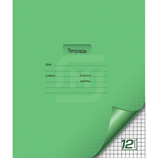 Тетрадь ученическая Цветная с уголком