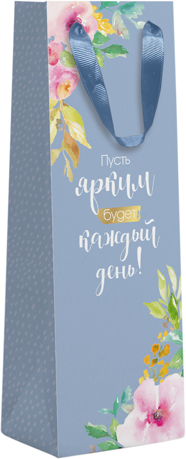 

Пакет подарочный 13х36х8,5 Art Flower под бутылку