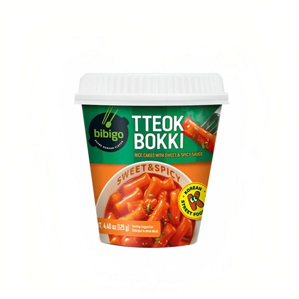Рисовые палочки Токпокки в кисло-сладком соусе Бибиго, стакан 125 г