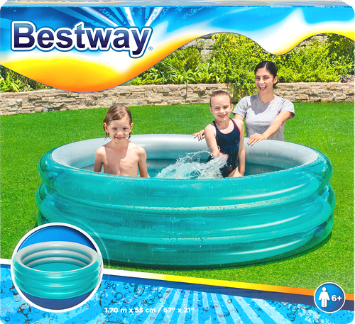 Бассейн надувной детский BESTWAY Металлик 697л 170х53см, Арт. 51042
