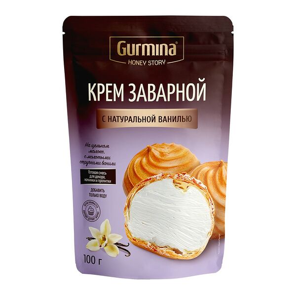 Крем Gurmina заварной с нат ванилью 100г