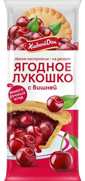 Кекс Хлебный Дом Ягодное Лукошко с вишней 2шт*70г