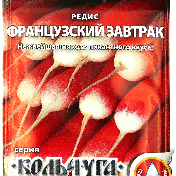 Семена РУССКИЙ ОГОРОД Кольчуга, Редис Французский завтрак, 2г