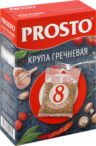 

Гречка Prosto ядрица в пакетиках для варки, 8 шт. x 62.5 г