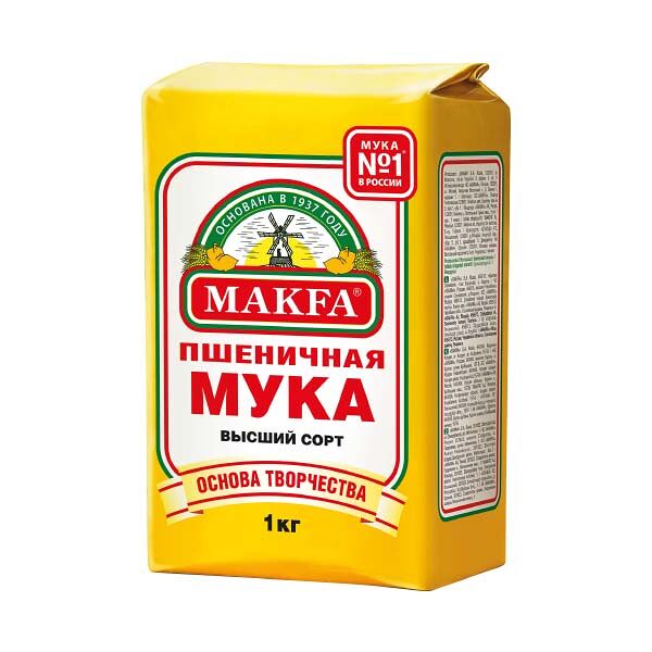 Мука Макфа 1кг Пшеничная в/с