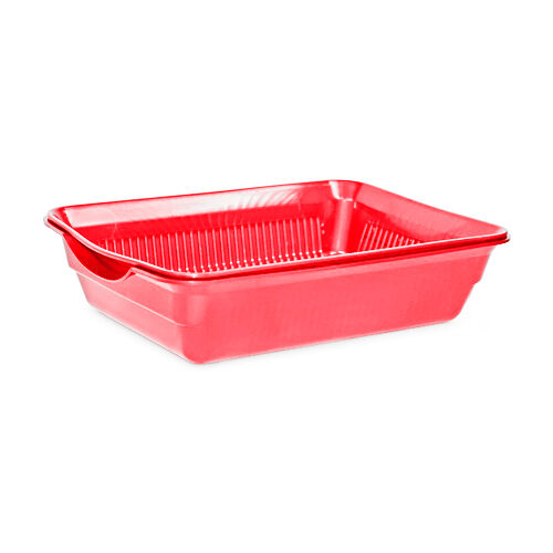 HOMECAT Atlantis Туалет для кошек с сеткой 36х25,5х9см рубиновый перламутр