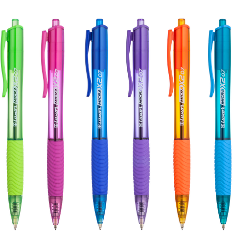 Ручка шариковая автоматическая Luxor Micra X II 0.7 мм синий, в ассортименте, 1 шт.