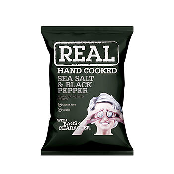 Чипсы картофельные Real handcooked со вкусом и ароматом морской соли и черного перца