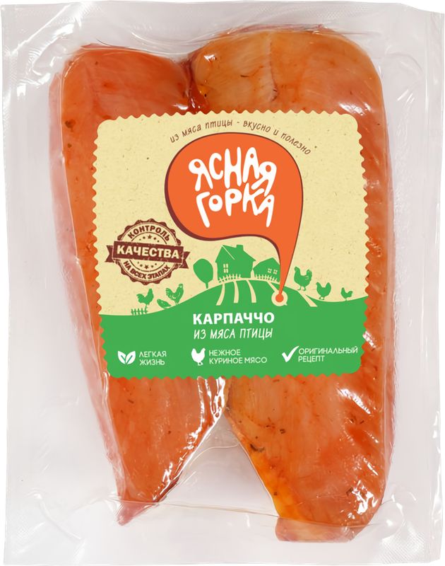 

Карпаччо из мяса птицы Ясная Горка сырокопченое, вес