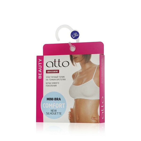 Женский бюстгалтер - топик Atto эластичный, L - XL, Коралловый