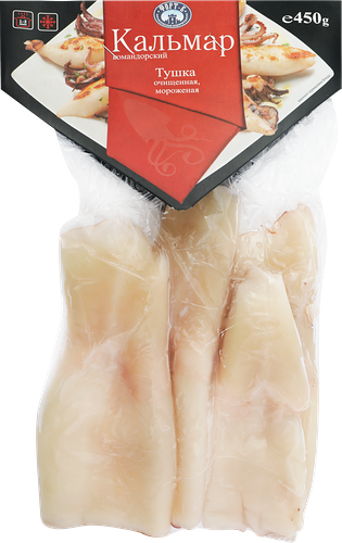 Кальмар свежемороженый Aqua Produkt командорский тушка 450 г