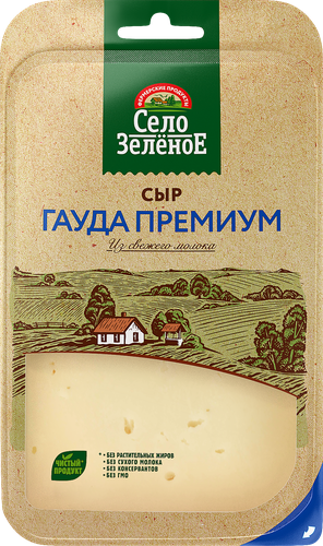 

Сыр Село Зелёное Гауда Премиум нарезка 40% 130 г