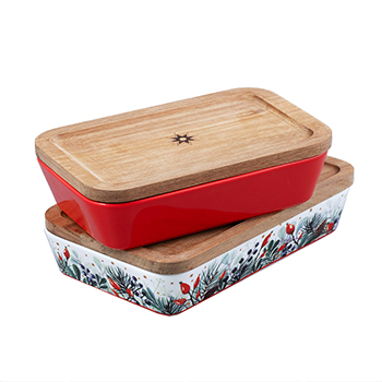 

Набор форм для запекания Императорский фарфоровый завод календа с деревянной крышкой Россия