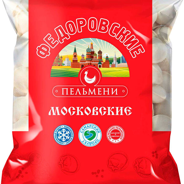 Пельмени Федоровские Московские говядина свинина 850г