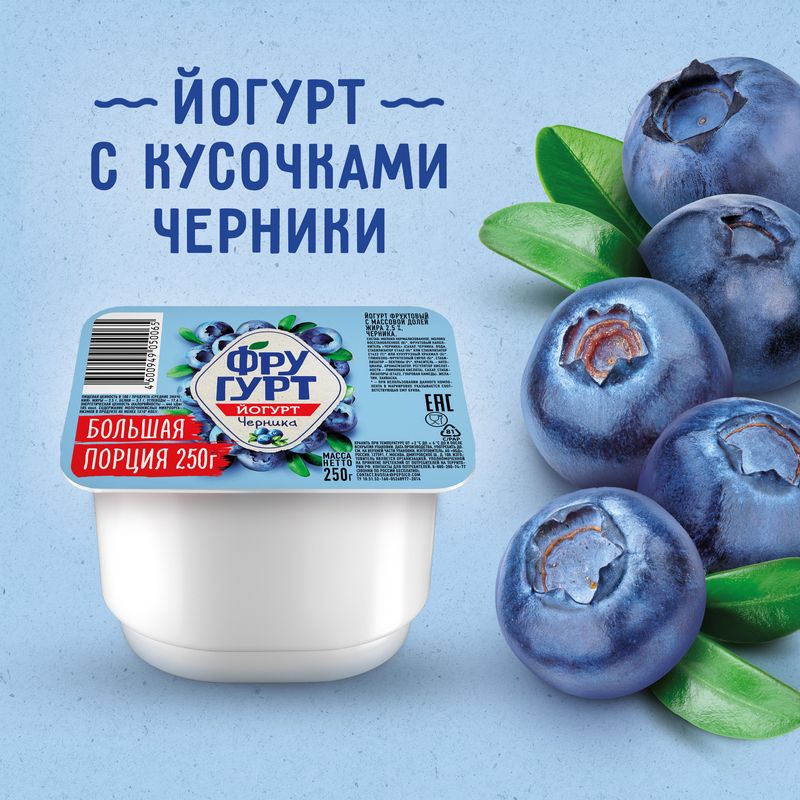 

Йогурт Фругурт Черника 2,5% 250 г
