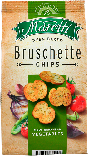 Сухарики пшеничные Maretti Bruschette со вкусом средиземноморских овощей, 70 г