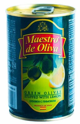 Оливки Maestro de Oliva зеленые фаршированные лимоном