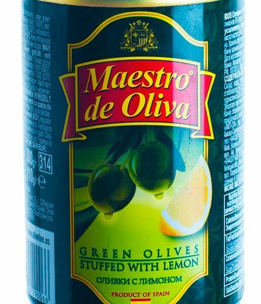 Оливки Maestro de Oliva зеленые фаршированные лимоном