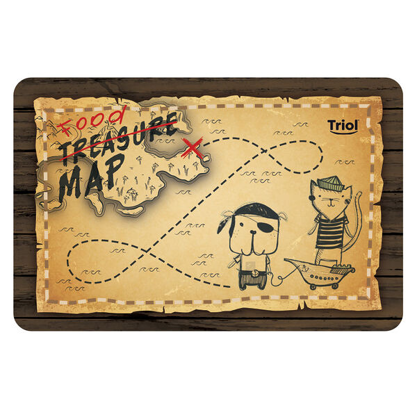 Коврик под миску Triol Пираты, 43х28 см
