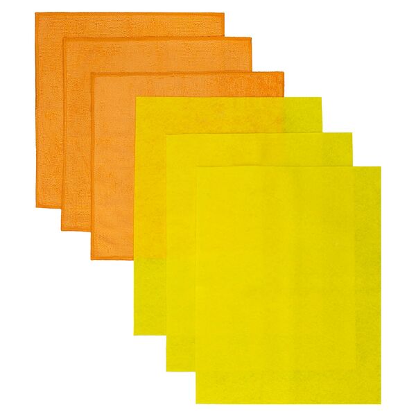 Набор салфеток Домовой, вискоза/ микрофибра, 6 шт