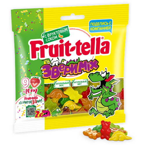 

Жевательный мармелад Fruittella Звери Mix 150 г