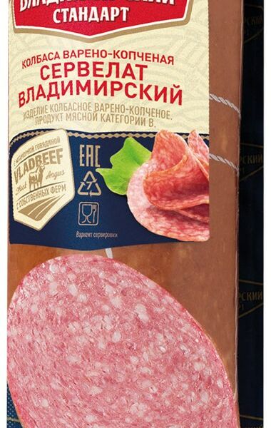 Колбаса Владимирский Сервелат 350г