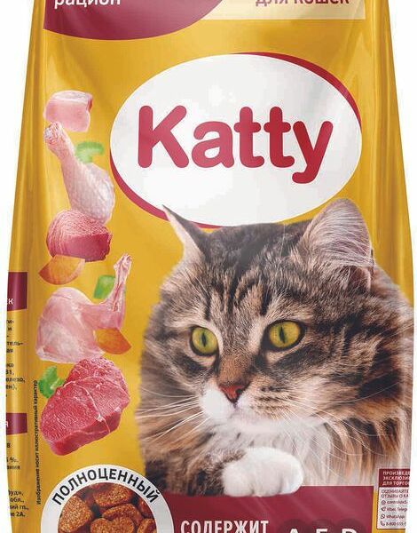 Сухой корм Katty для взрослых кошек 800г