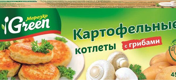 Котлеты Морозко Green Картофельные с грибами 450г