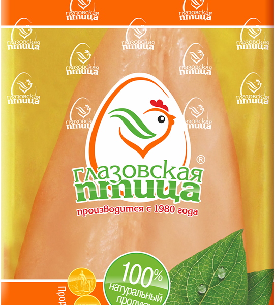 Филе куриное ГЛАЗОВСКАЯ ПТИЦА б/кожи охл. лоток вес до 1.4 кг