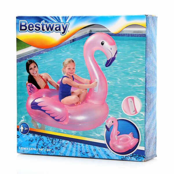 Игрушка-плот надувная для плавания BESTWAY Фламинго 127х127см, Арт. 41122