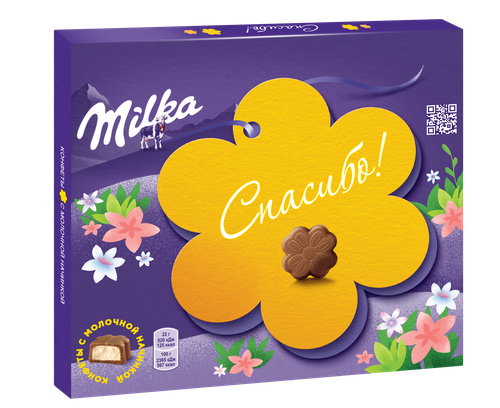 

Конфеты MILKA Милка из молочного шоколада с молочной начинкой 110 г