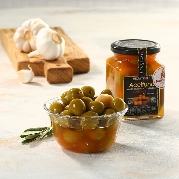 Оливки зеленые Охибланка с/к приправленные гаспачо Испания