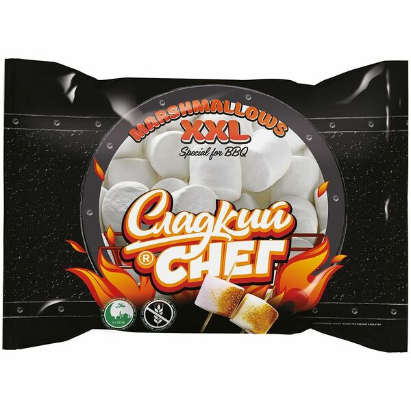 Зефир Сладкий Снег Next Marshmallows Big жевательный со вкусом ванили, 200г