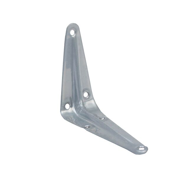 Консоль с 1 ребром жесткости, 125x100 мм, серый, 1 шт