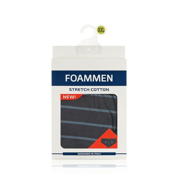 Мужские трусы - слипы Foammen Fo210008-1, Голубая Полоска, XXL