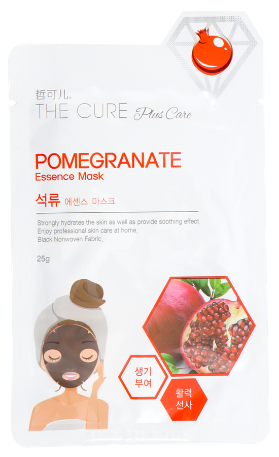 

Маска тканевая для лица The Cure Plus Care с экстрактом граната увлажняющая