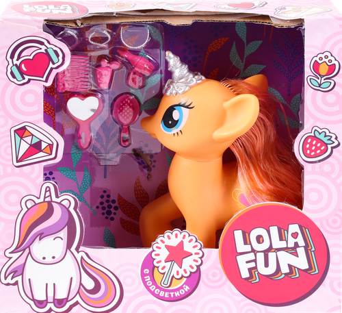 

Набор игровой LOLA FUN Единорог с аксессуарами, со световыми и звуковыми эффектами, цвет в ассортименте