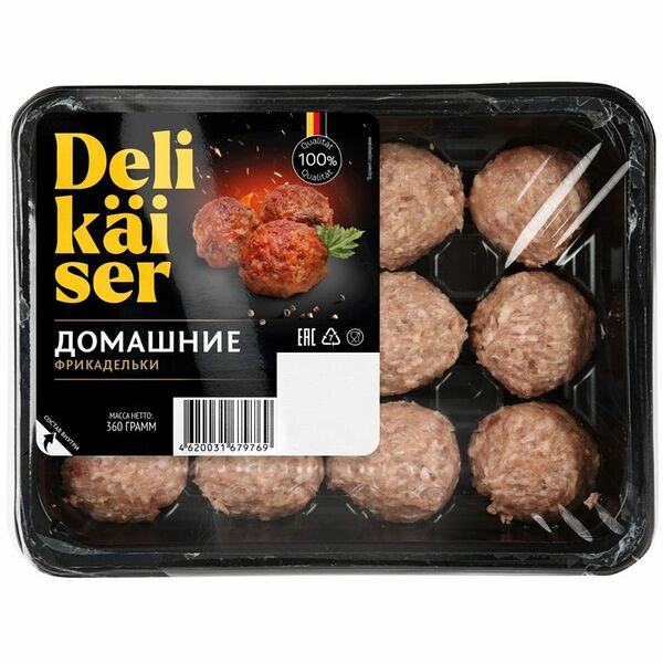 Фрикадельки Delikaiser Домашние мясные из свинины и говядины охлажденные 360 г