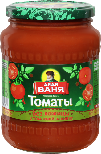 

Томаты ДЯДЯ ВАНЯ очищенные в томатной заливке, 680г
