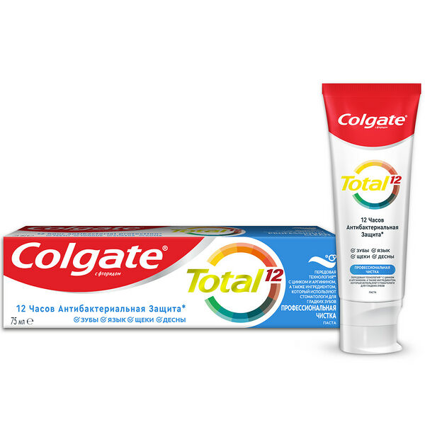 Colgate Total 12 Паста зубная профессиональная чистка 75 мл