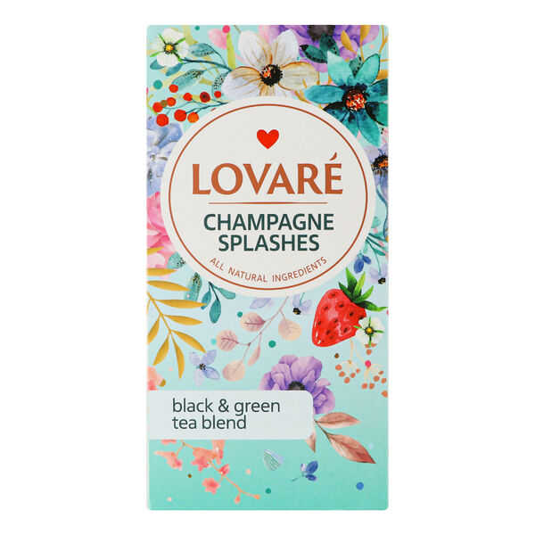 Бленд чая черного и зеленого Lovare Брызги шампанского байх 24*2г