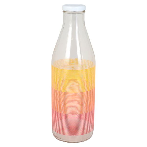 Бутыль для молока Circles Red, 1 л, стекло