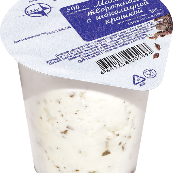 Творожная масса БМК с шоколадной крошкой 20%
