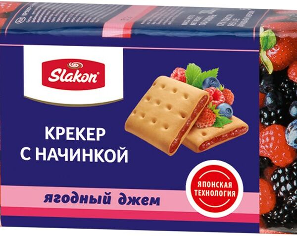 Крекер Slakon с начинкой ягодный джем