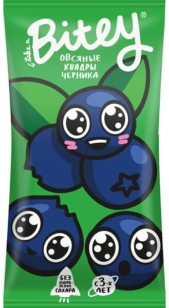 Квадры Take a Bitey овсяные Черника 30г