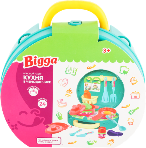 

Набор игровой BIGGA Кухня, в чемоданчике, 24 предметов