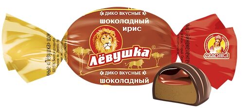 Конфеты Славянка Левушка шоколадный ирис глазированные