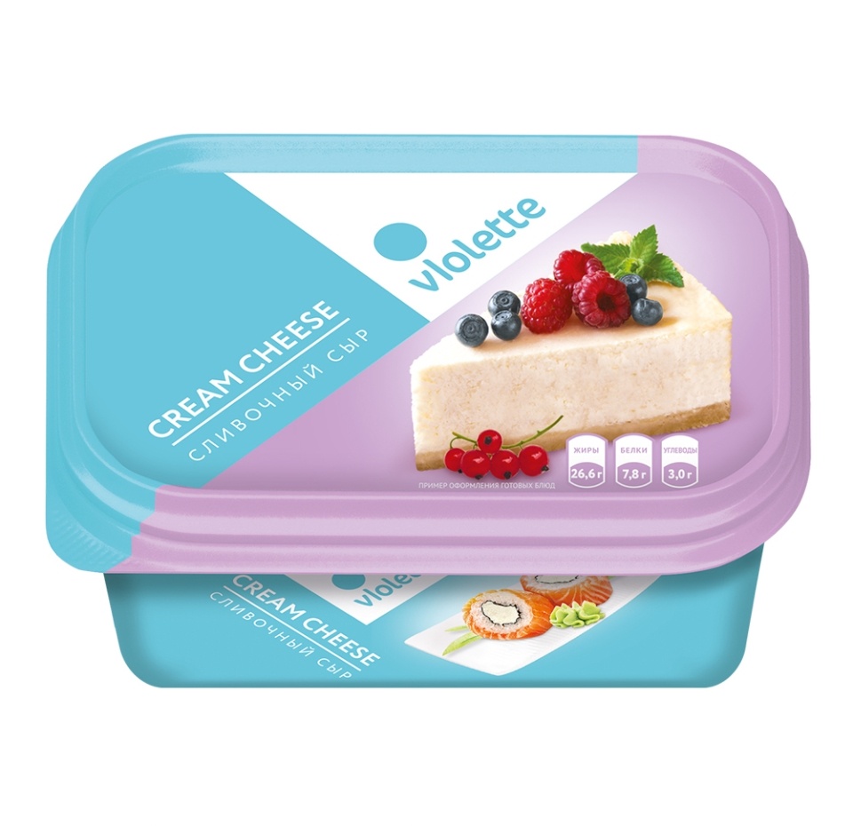 

Сыр творожный Violette Cream Cheese сливочный 70% 400 г