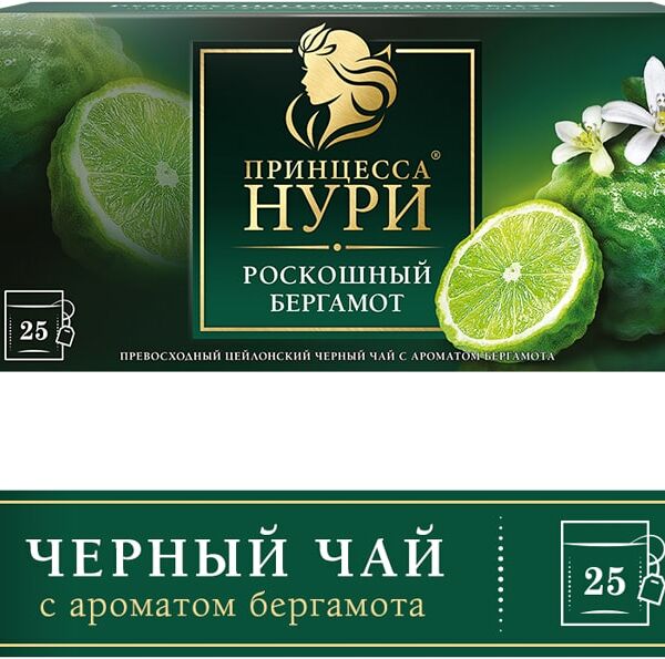 Чай черный Принцесса Нури с ароматом бергамота 25*1.5г