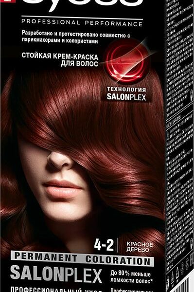 Крем-краска для волос Syoss 4-2 Красное дерево, 115мл